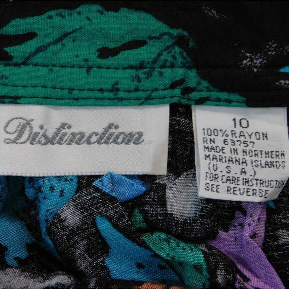 Distinction Rayon Multicolor Pleated Skirt Womens 10 - Picture 4 of 4